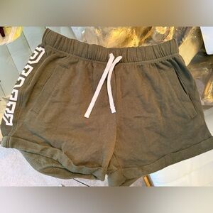 Victoria Sectet PINK Olive Green Women's Boyfriend Shorts SZ S New